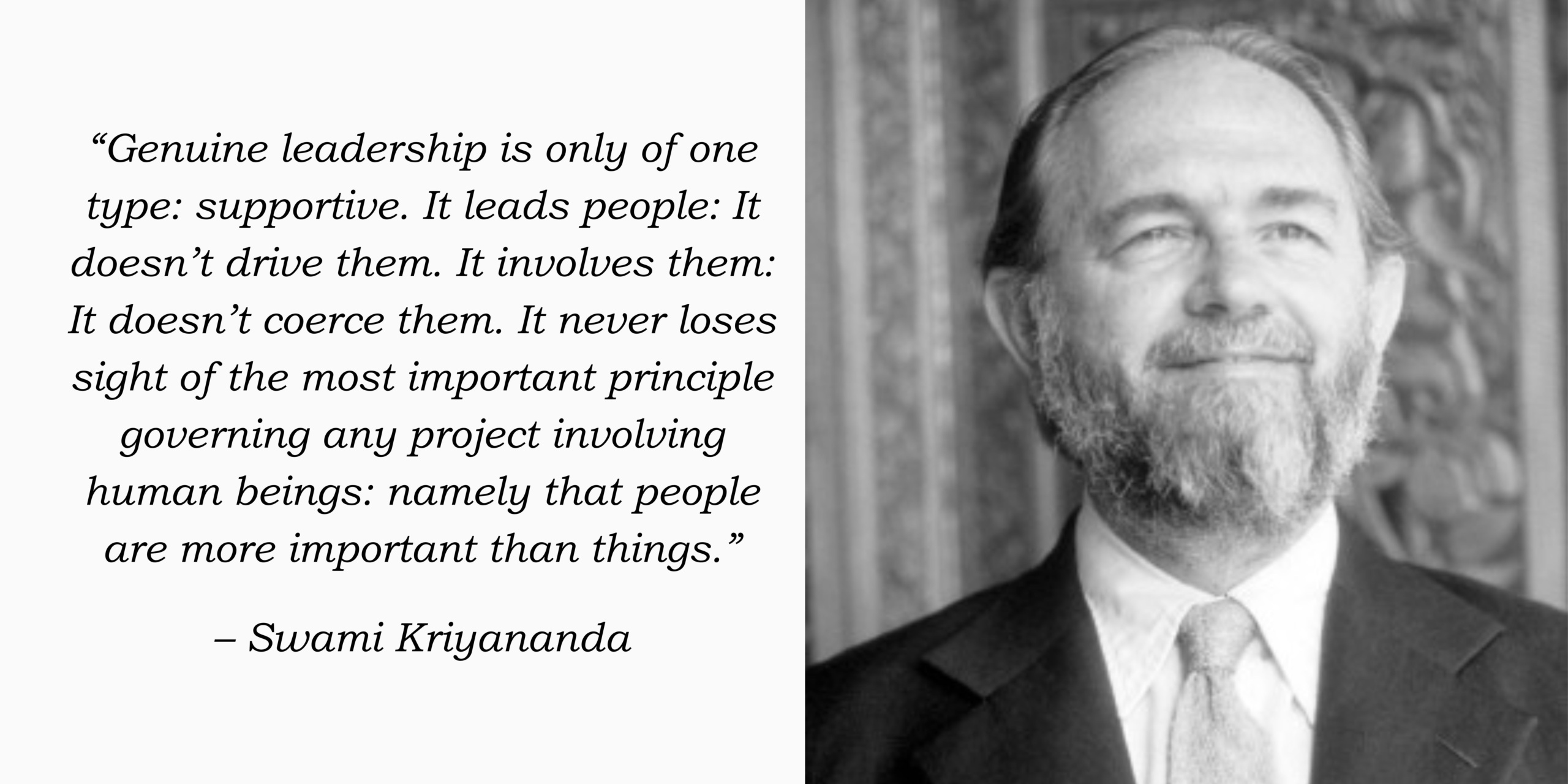 Swami Kriyananda Leadership